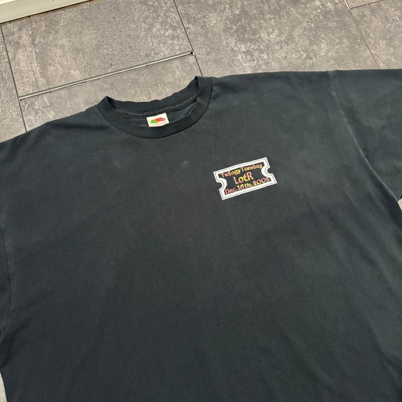 Vintage Fruit of the Loom Lord of the Rings Trilogy Tuesday Promo T-Shirt 2XL - Picture 2 of 8